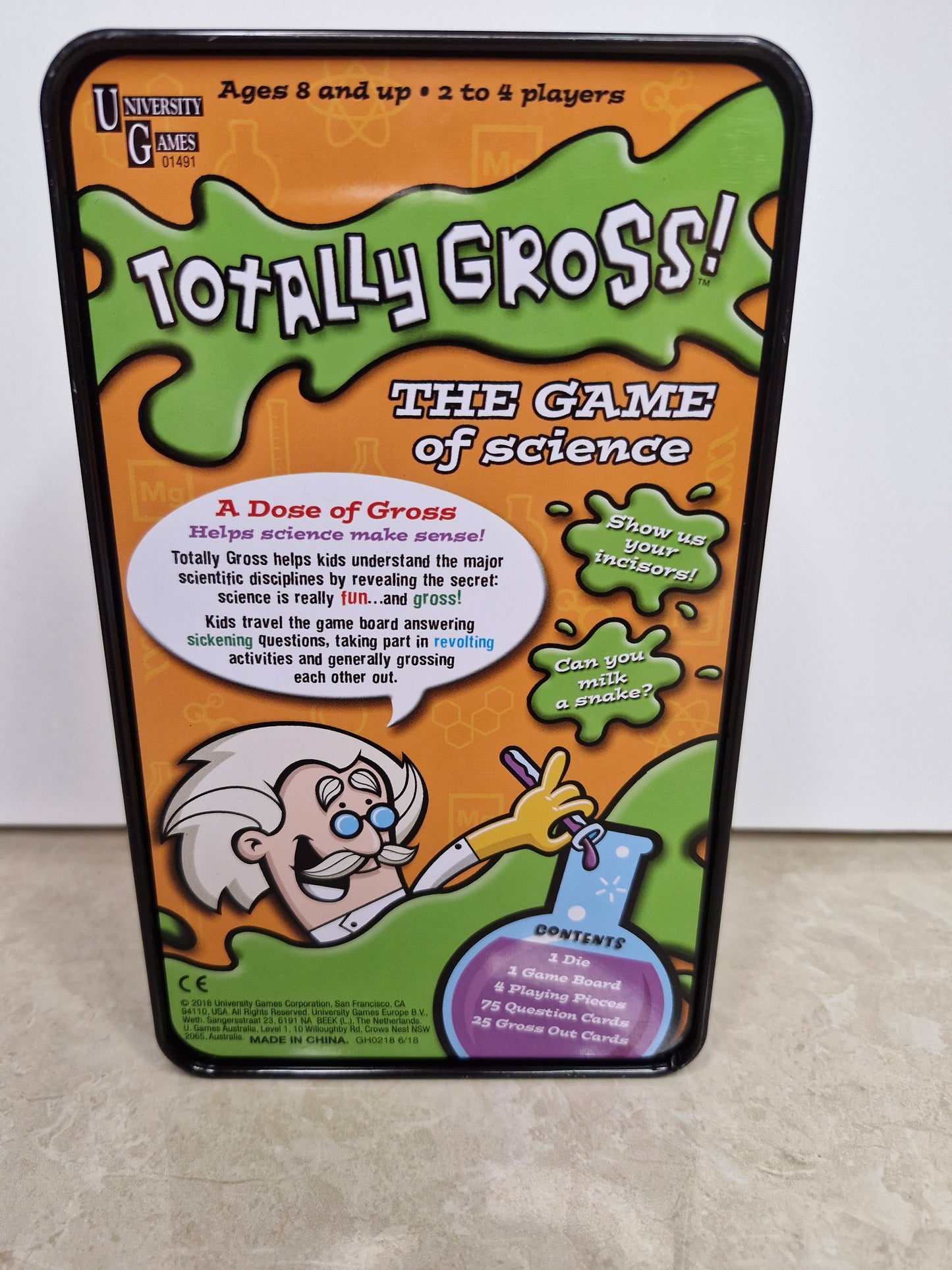 Totally Gross! – The Game of Science (University Games, Tin Edition, 2010, Complete)