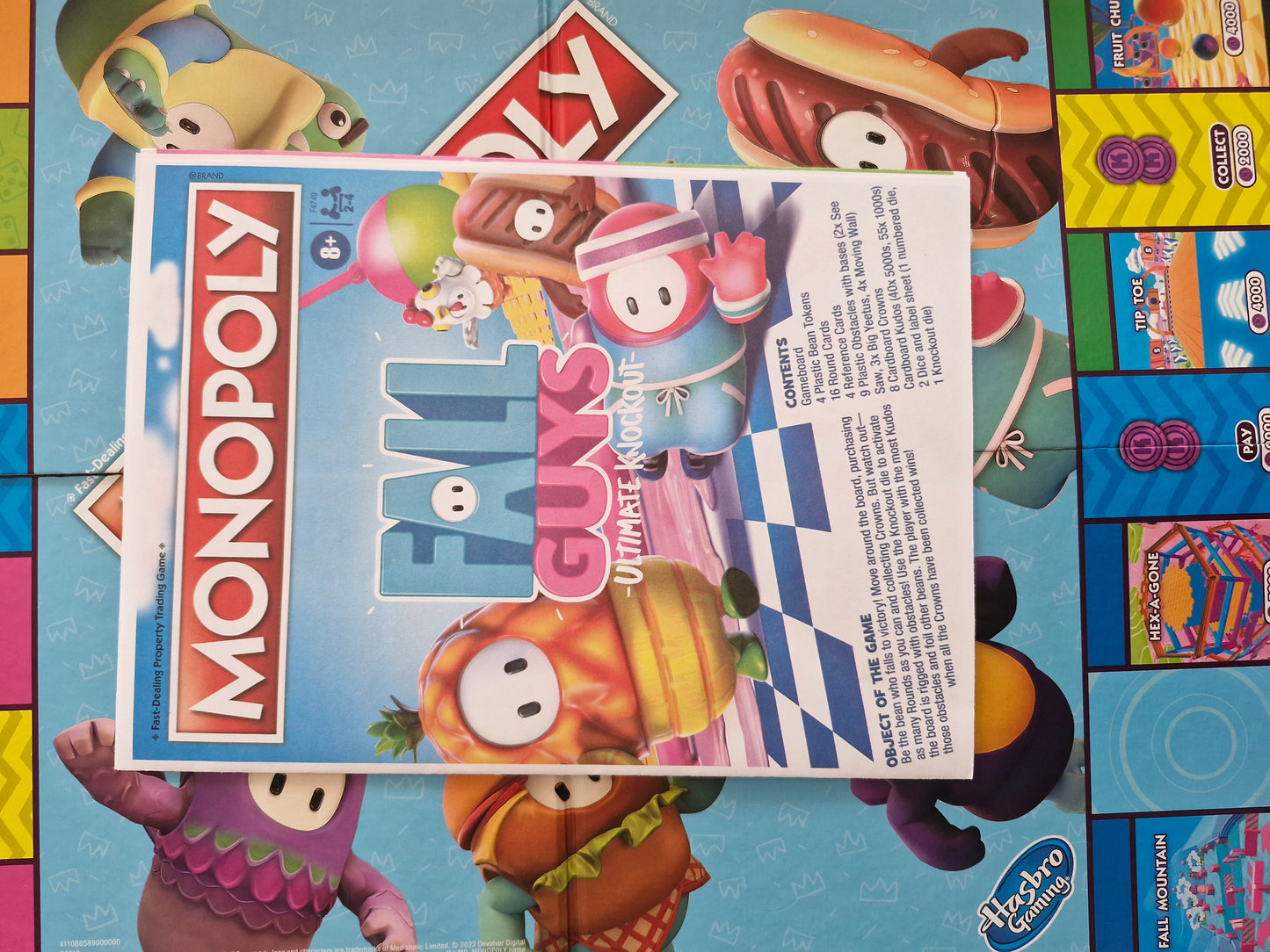 Hasbro Monopoly: Fall Guys Ultimate Knockout Edition Board Game (2022, Interactive Obstacles, Complete)