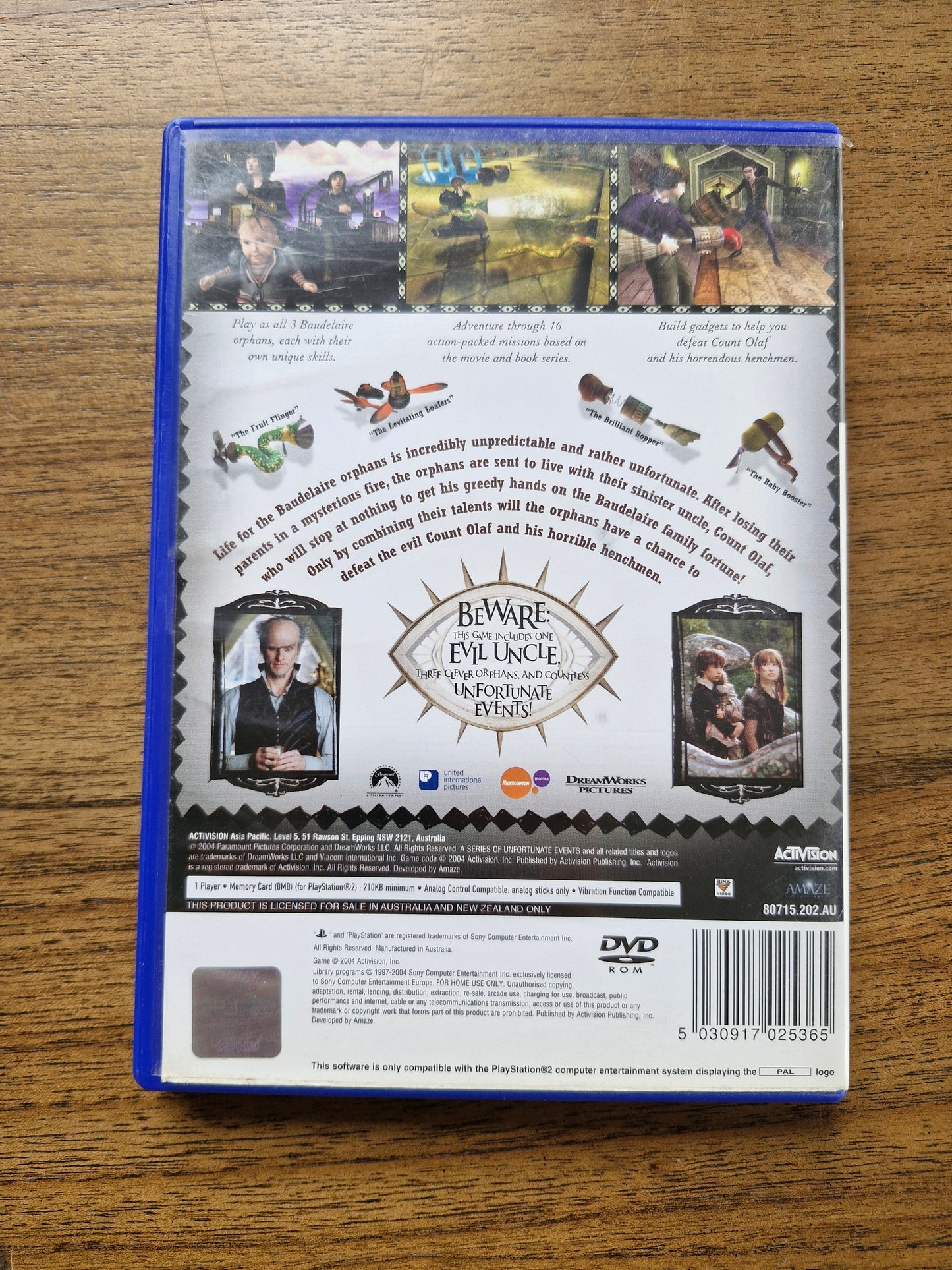 Sony PlayStation 2 – Lemony Snicket’s A Series of Unfortunate Events – PAL (2004, Activision, Complete CIB)