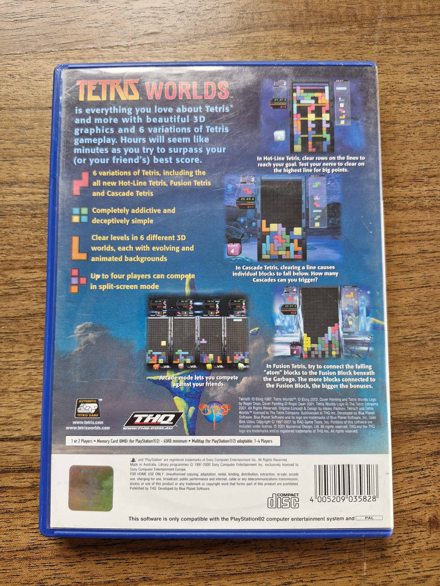 Tetris Worlds (PlayStation 2, PAL) – Complete CIB – Tested & Working – THQ
