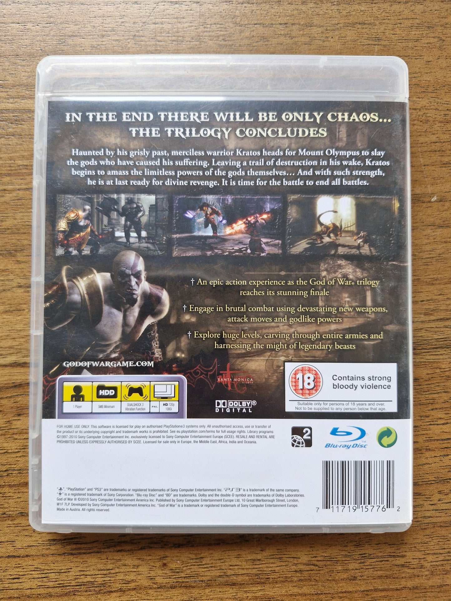 God of War III (Standard Edition – PlayStation 3, PAL) by Sony Santa Monica – Action Adventure Classic