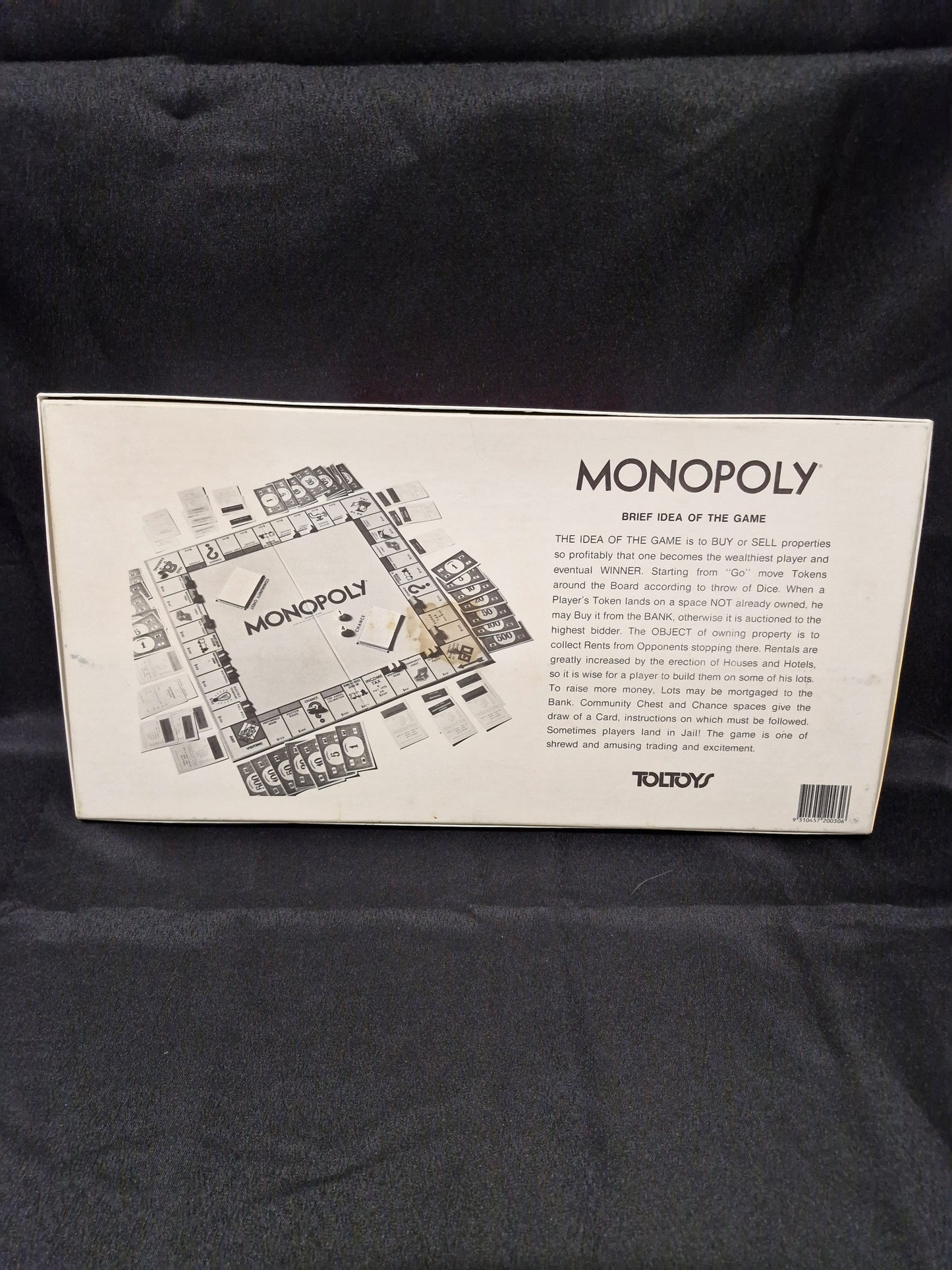Vintage Toltoys Monopoly Board Game – Parker Brothers Real Estate Trading Game (Complete)