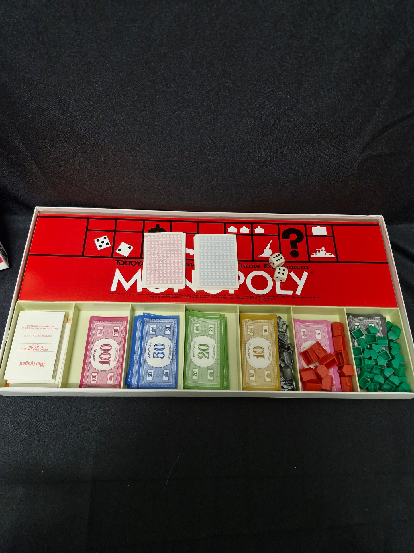 Vintage Toltoys Monopoly Board Game – Parker Brothers Real Estate Trading Game (Complete)