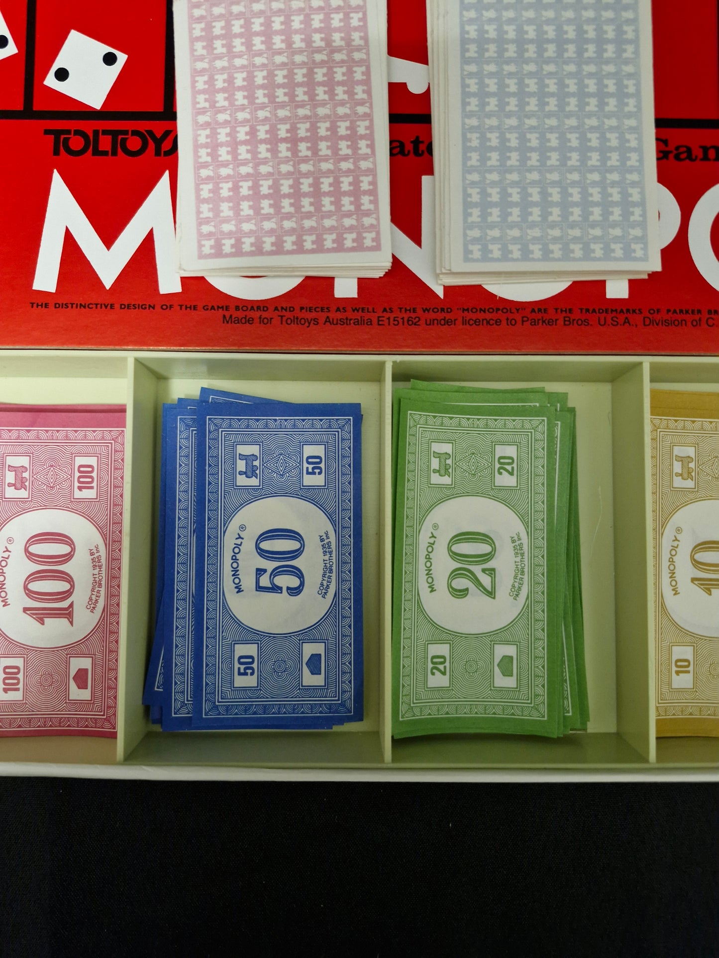 Vintage Toltoys Monopoly Board Game – Parker Brothers Real Estate Trading Game (Complete)