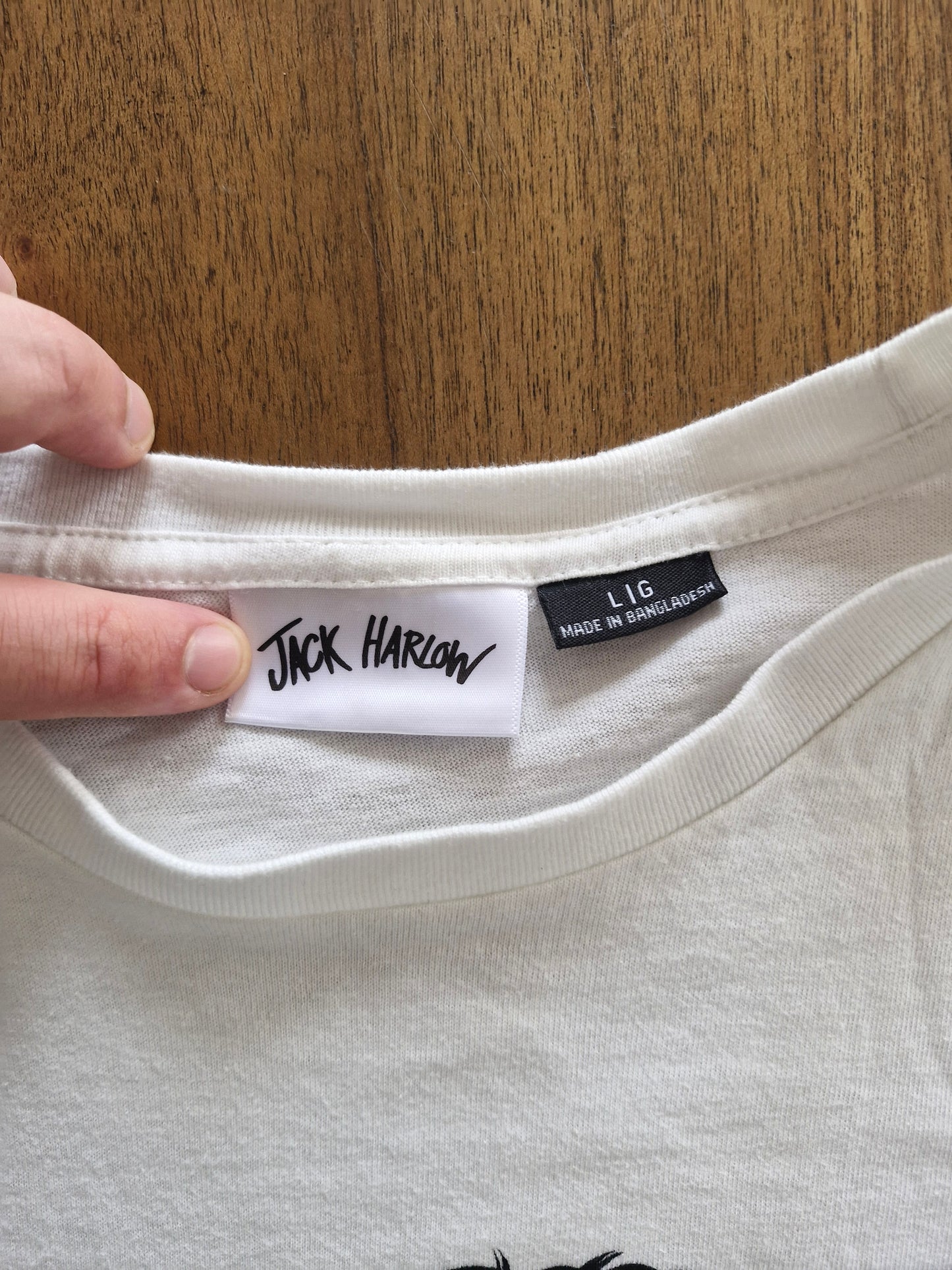 Jack Harlow “Nail Tech” Promo T-Shirt – White Graphic Tee (Size L)