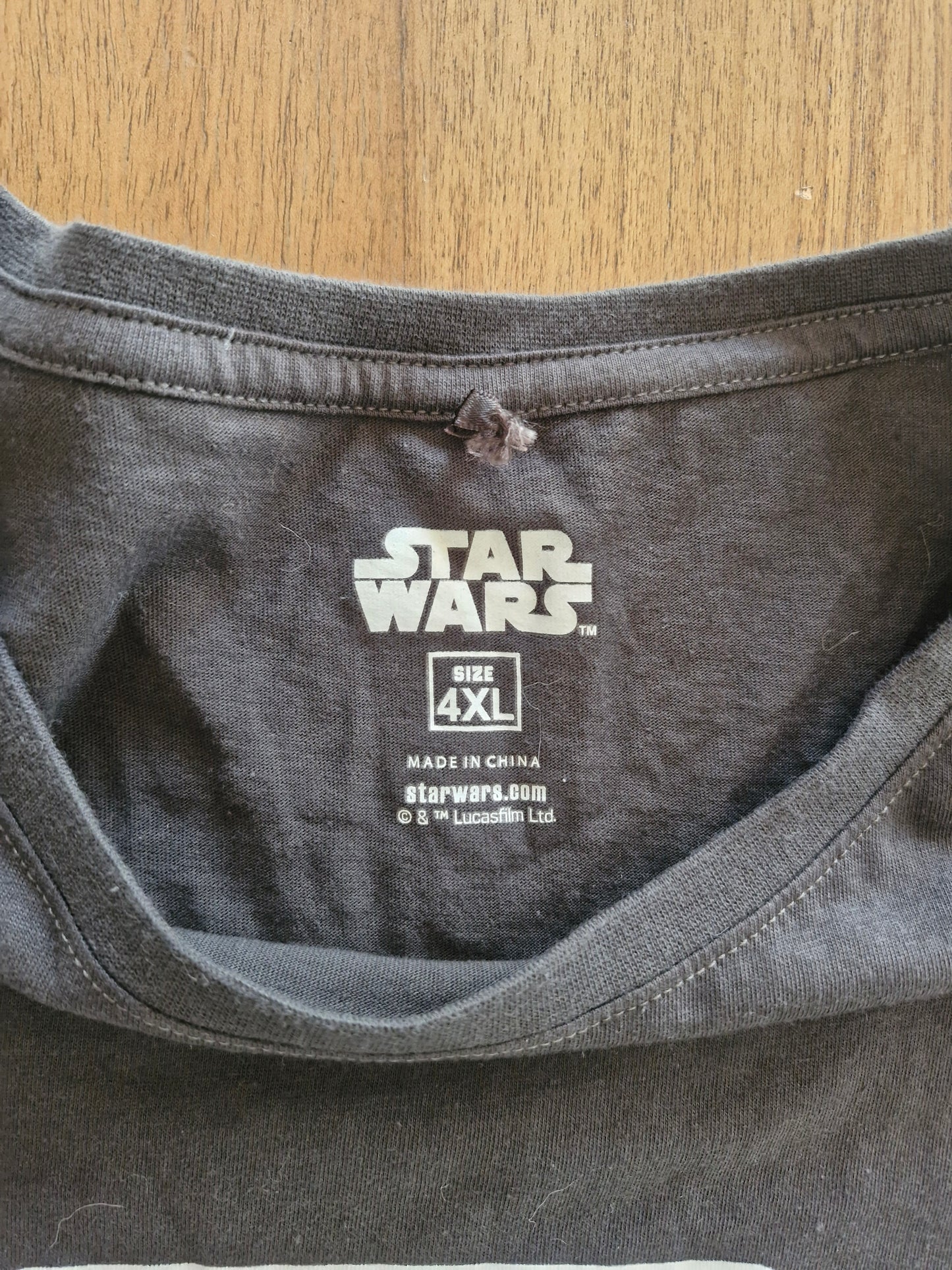 Star Wars Logo T-Shirt | Classic Black Sci-Fi Tee | Size 4XL