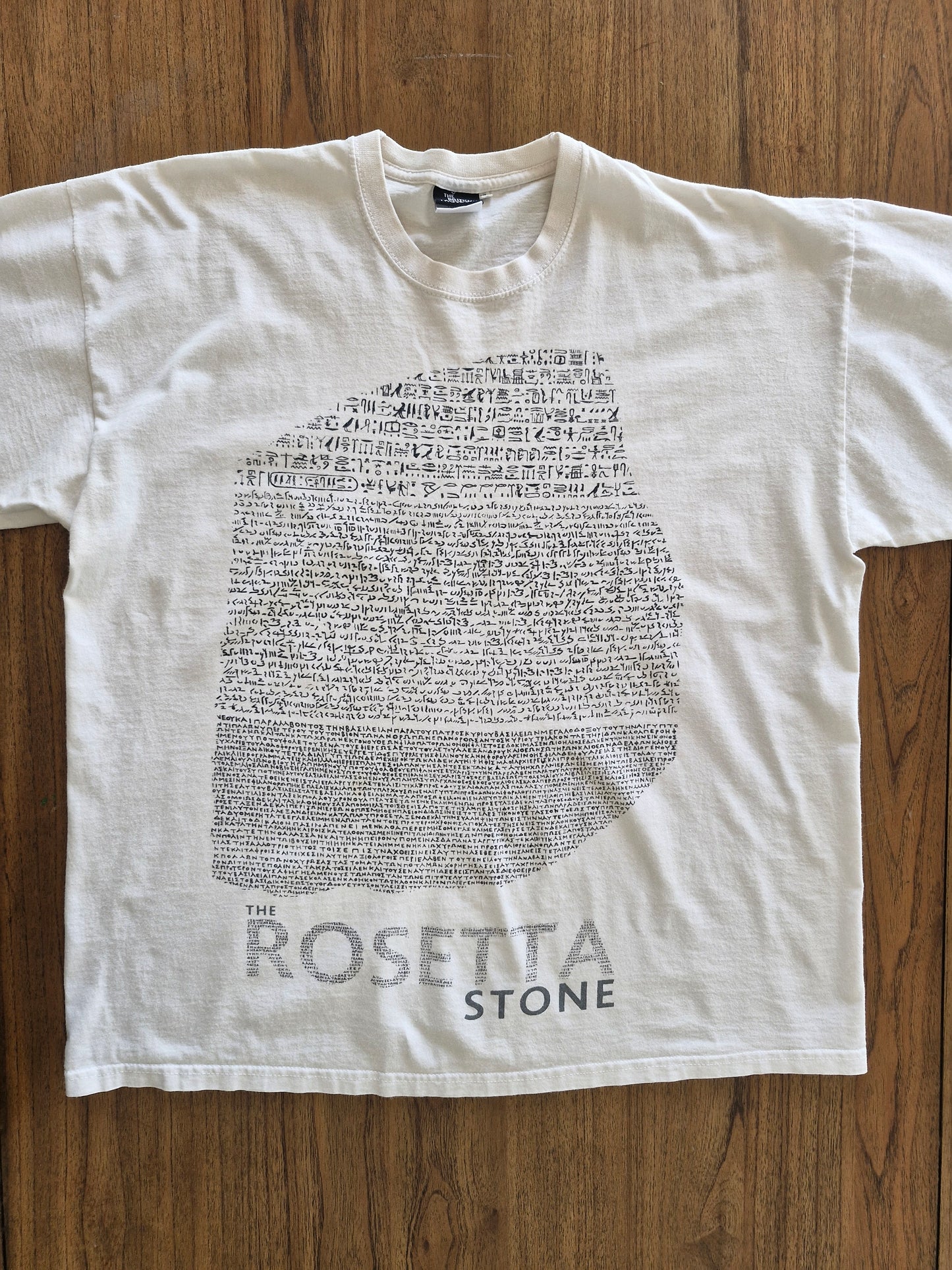 Vintage Rosetta Stone British Museum T-Shirt White XL History Graphic