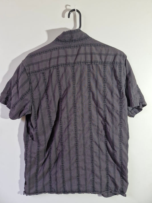 Rip Curl Striped Button-Up Surf Shirt - Brown - Size Men's Medium