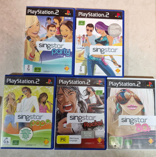 SingStar Bundle (PlayStation 2, PAL) – 5 Games + 2 Microphones + USB Adapter + EyeToy Camera – Sony Computer Entertainment