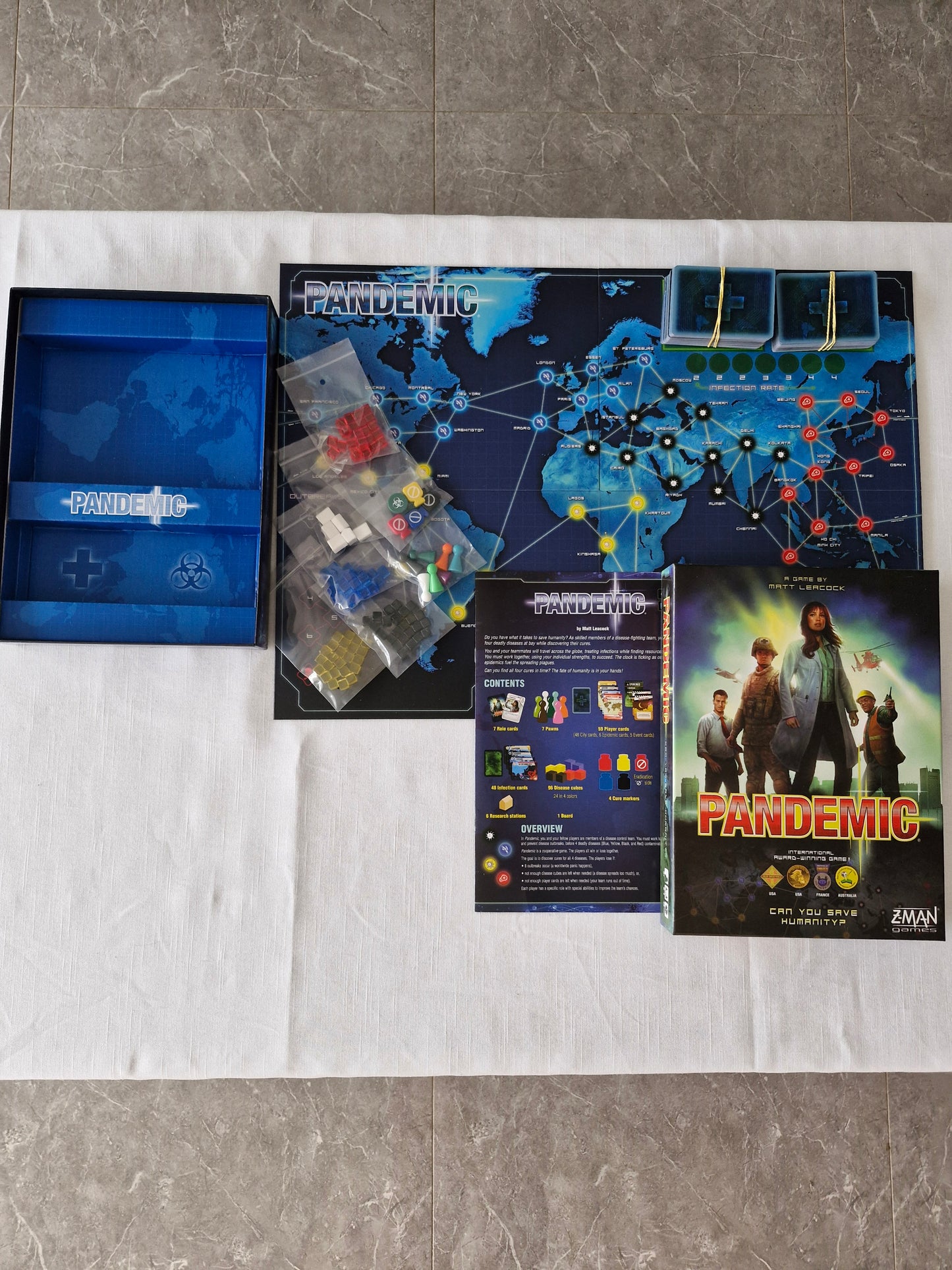 Z-Man Games – Pandemic Board Game | Cooperative Strategy Classic | Complete Set | Matt Leacock Design