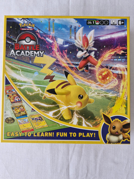 Pokémon TCG Battle Academy Board Game – Pikachu, Cinderace & Eevee Decks (2022, Complete)