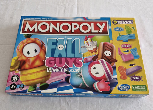 Hasbro Monopoly: Fall Guys Ultimate Knockout Edition Board Game (2022, Interactive Obstacles, Complete)