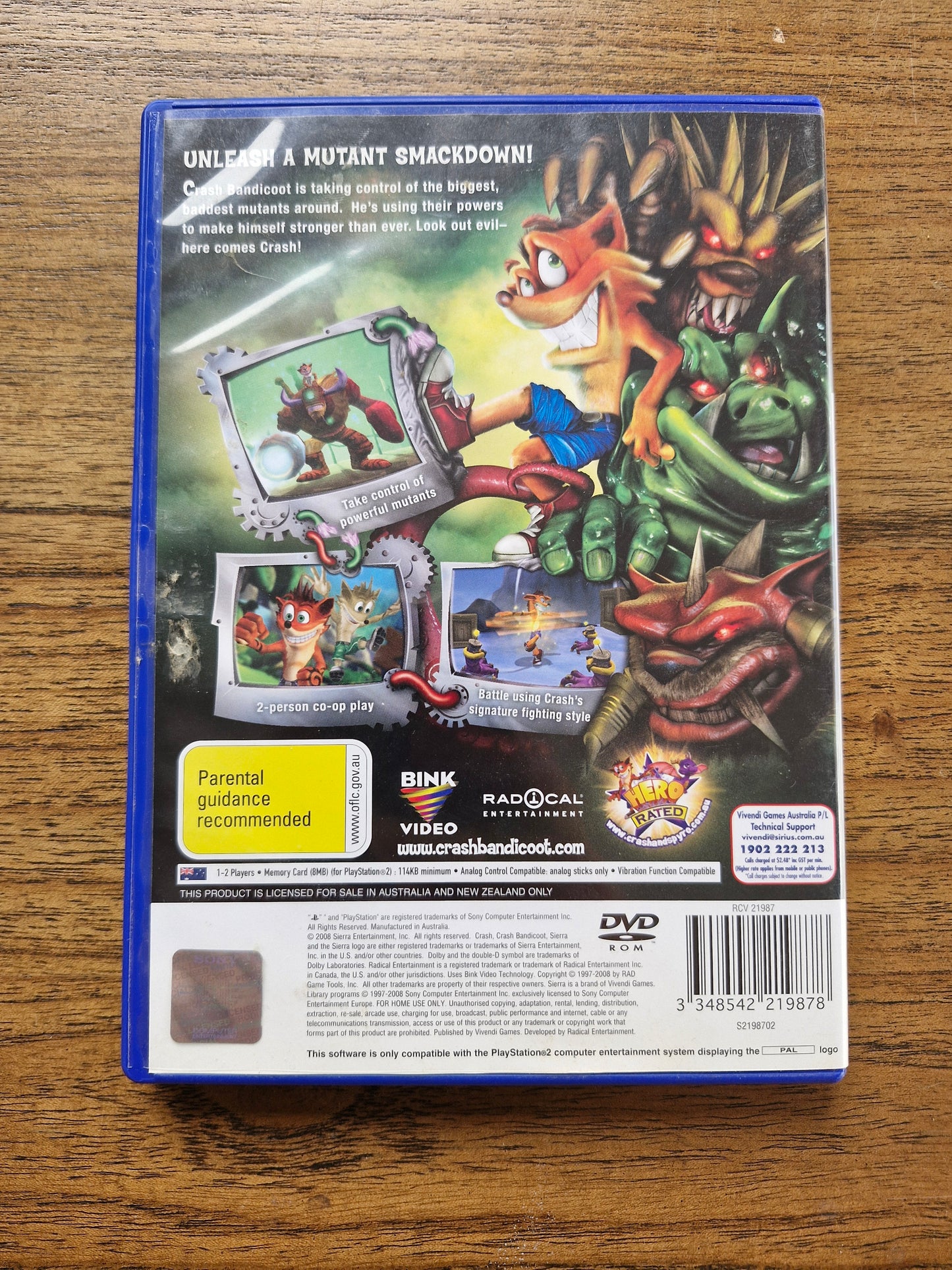 Sony PlayStation 2 – Crash: Mind Over Mutant – PAL (2008, Sierra Entertainment, Complete CIB, Tested & Working)