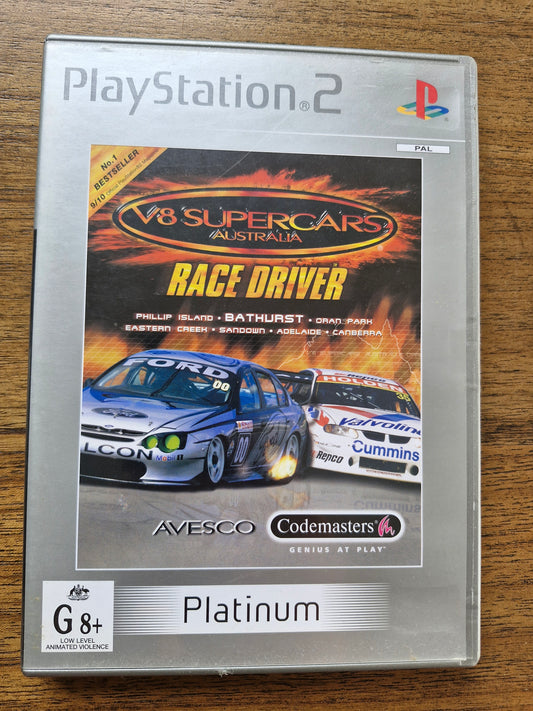 V8 Supercars: Race Driver (Platinum Edition – PlayStation 2, PAL) – Complete CIB – Tested & Working – Codemasters