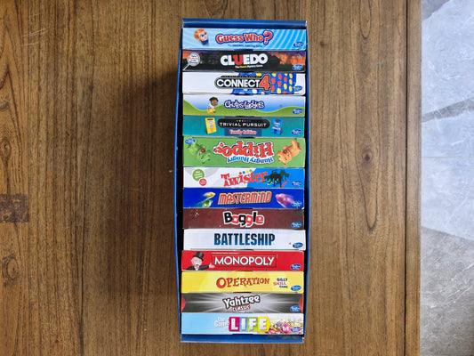 Hasbro Gaming – Family Favourites 12-in-1 Board Game Collection – Classic Mini Editions (Complete Set)