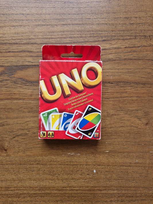 Mattel UNO Card Game – Classic Family Party Game – W2087 Edition (Complete with Box & Instructions)