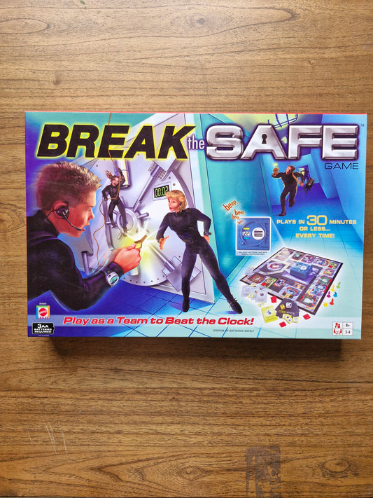 Mattel – Break the Safe Board Game – Electronic Heist Adventure – Complete Edition (2000s, Timer Safe)