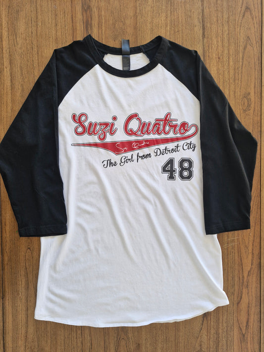 Suzi Quatro Raglan Shirt – The Girl from Detroit City 48 Tour Tee