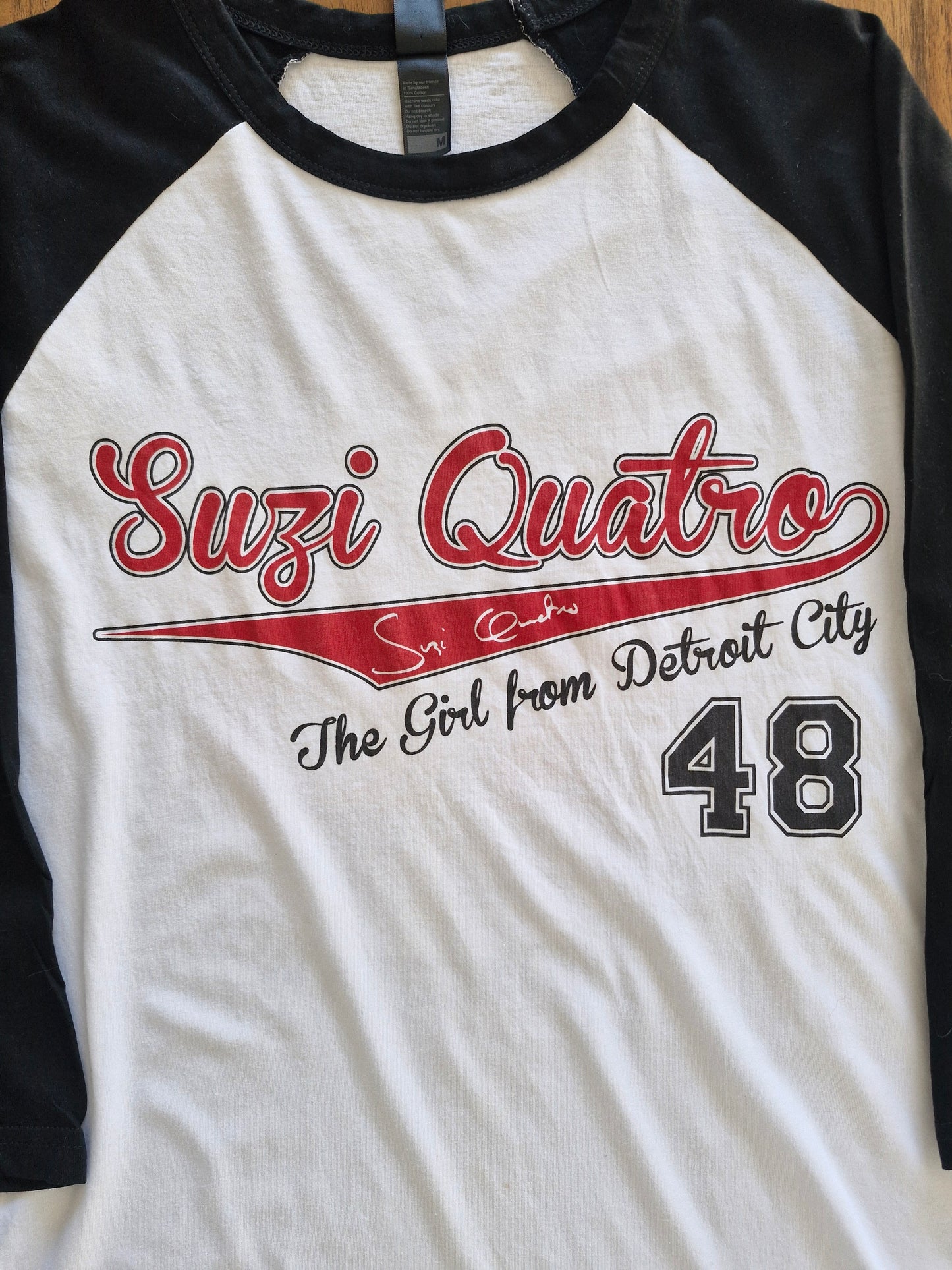 Suzi Quatro Raglan Shirt – The Girl from Detroit City 48 Tour Tee