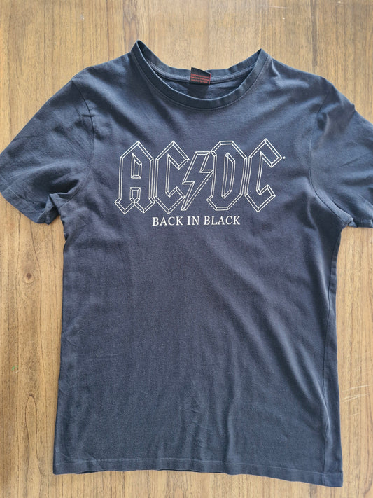 AC/DC Back in Black Band T-Shirt | Vintage Rock Tee | Size S