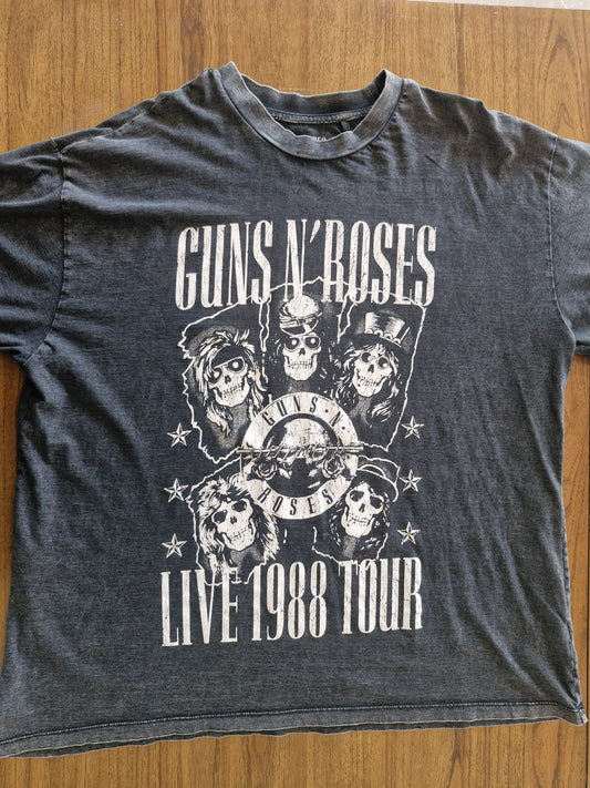 Guns N’ Roses Live 1988 Tour T-Shirt 2XL – Vintage Rock Band Tee