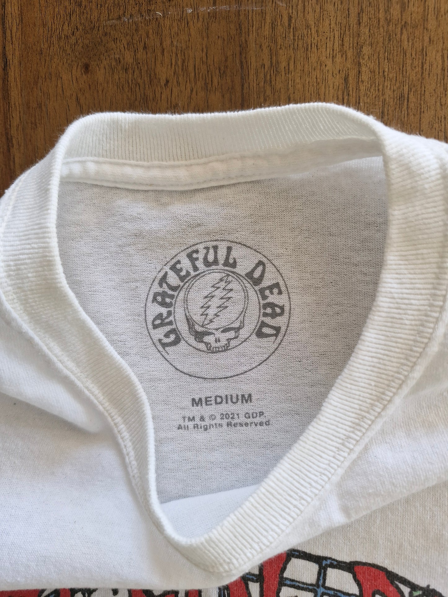Grateful Dead Spring Tour T-Shirt White Medium | Psychedelic Rock Tee