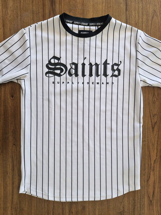 Supply & Demand Saints Pinstripe T-Shirt – Size M