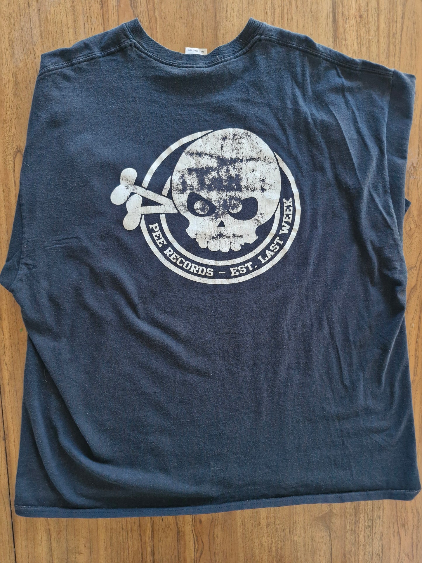 Pee Records "Est. Last Week" Graphic Tee – Black Gildan Ultra Cotton 2XL