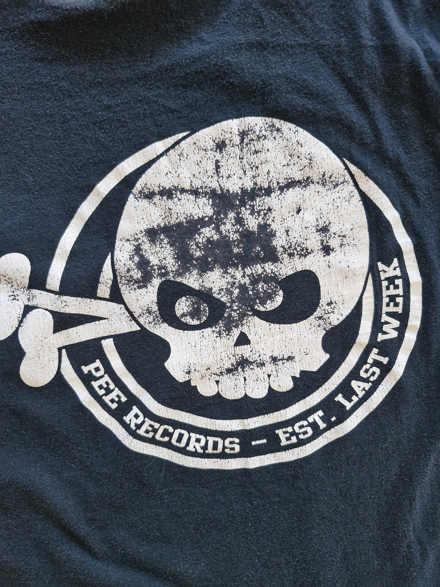 Pee Records "Est. Last Week" Graphic Tee – Black Gildan Ultra Cotton 2XL