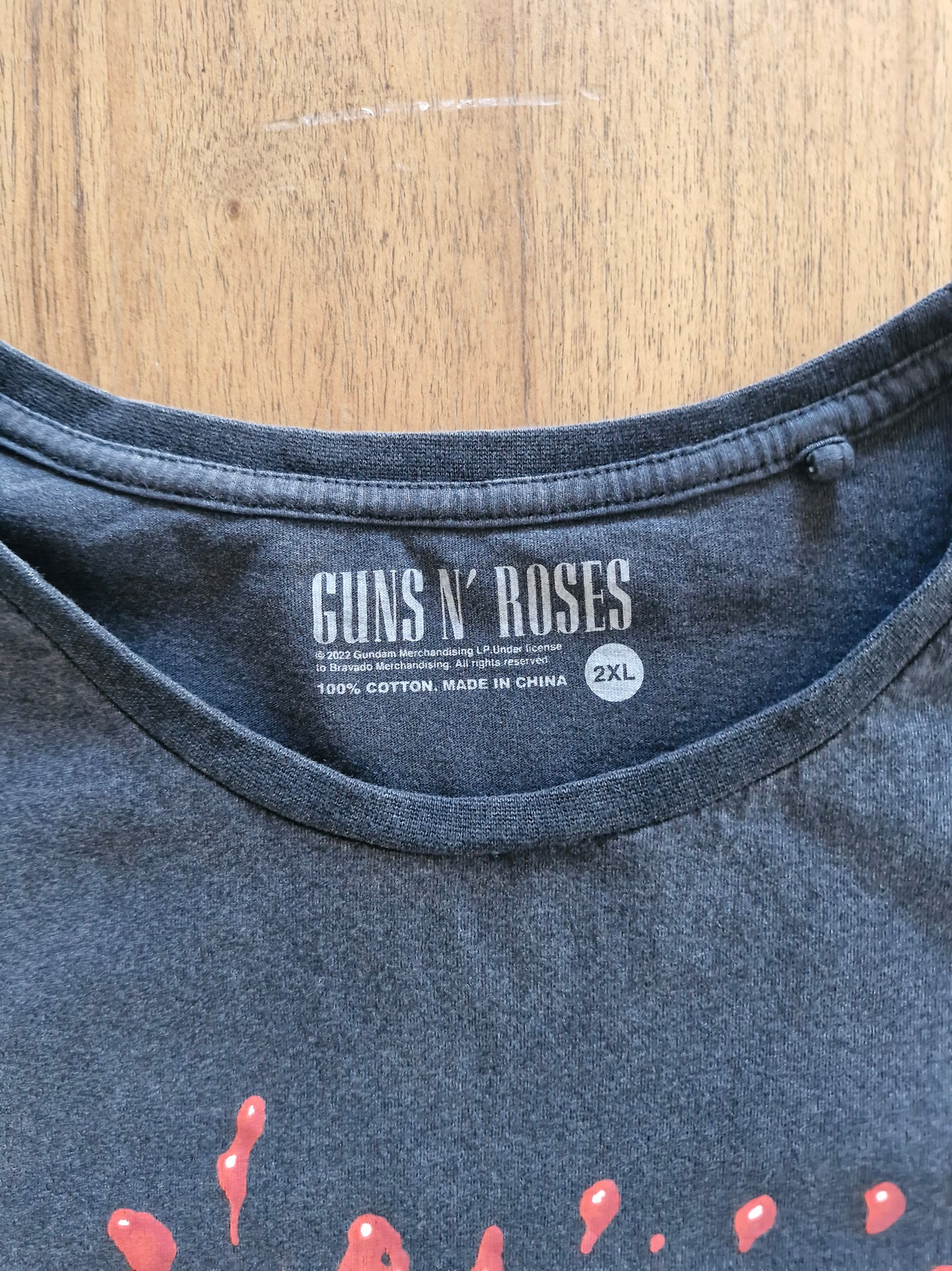 Guns N’ Roses Blood Splatter Logo T-Shirt – 2XL Vintage-Style Rock Tee