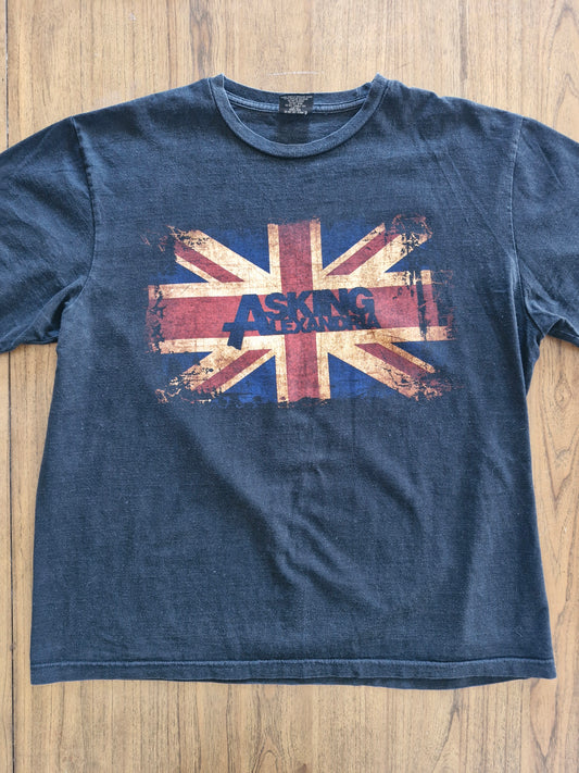 Asking Alexandria Vintage Union Jack Tee | Metalcore Band Shirt | Size 2XL