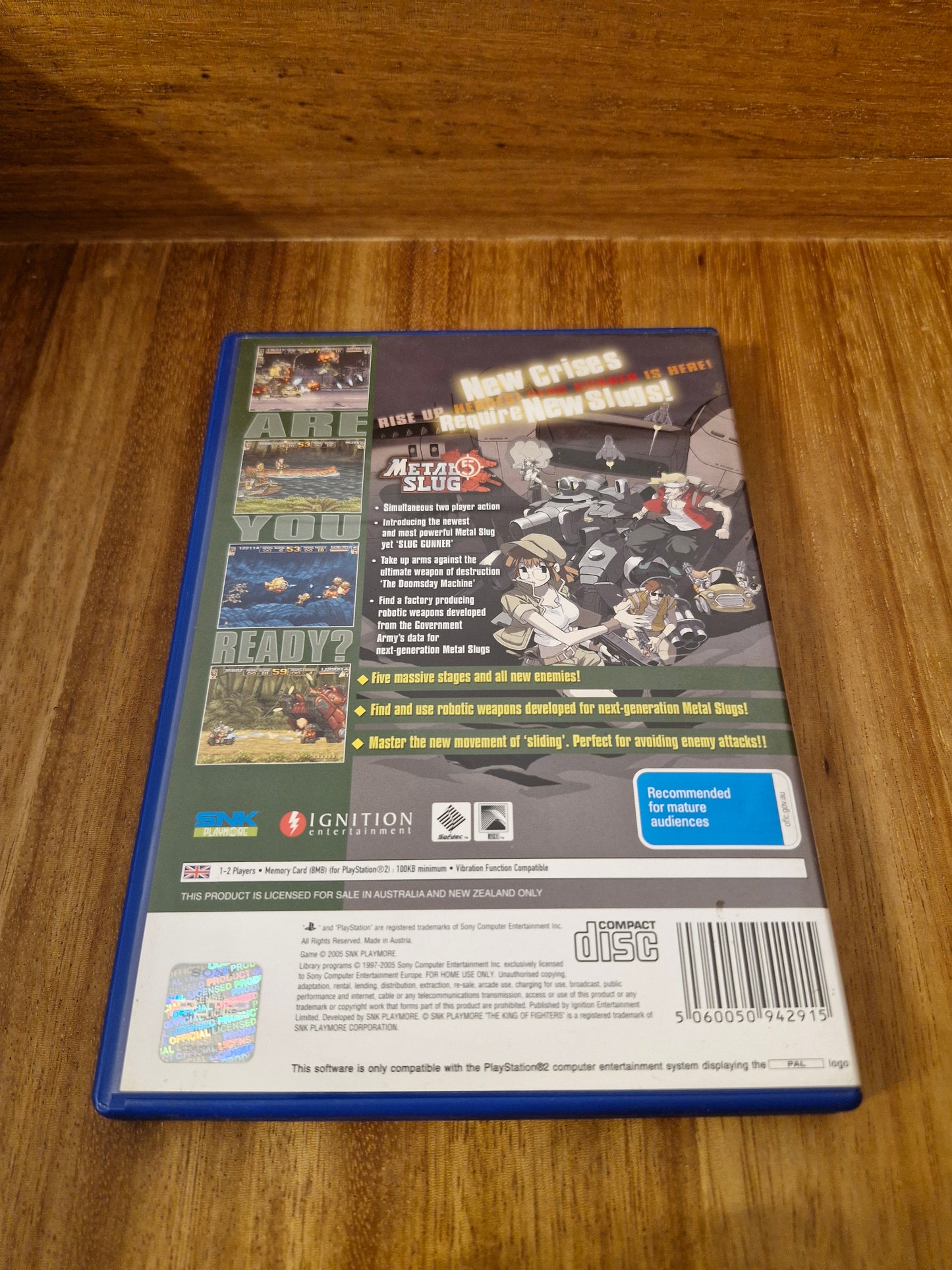 Metal Slug 5 (PlayStation 2) – Case & Disc Only (No Manual)