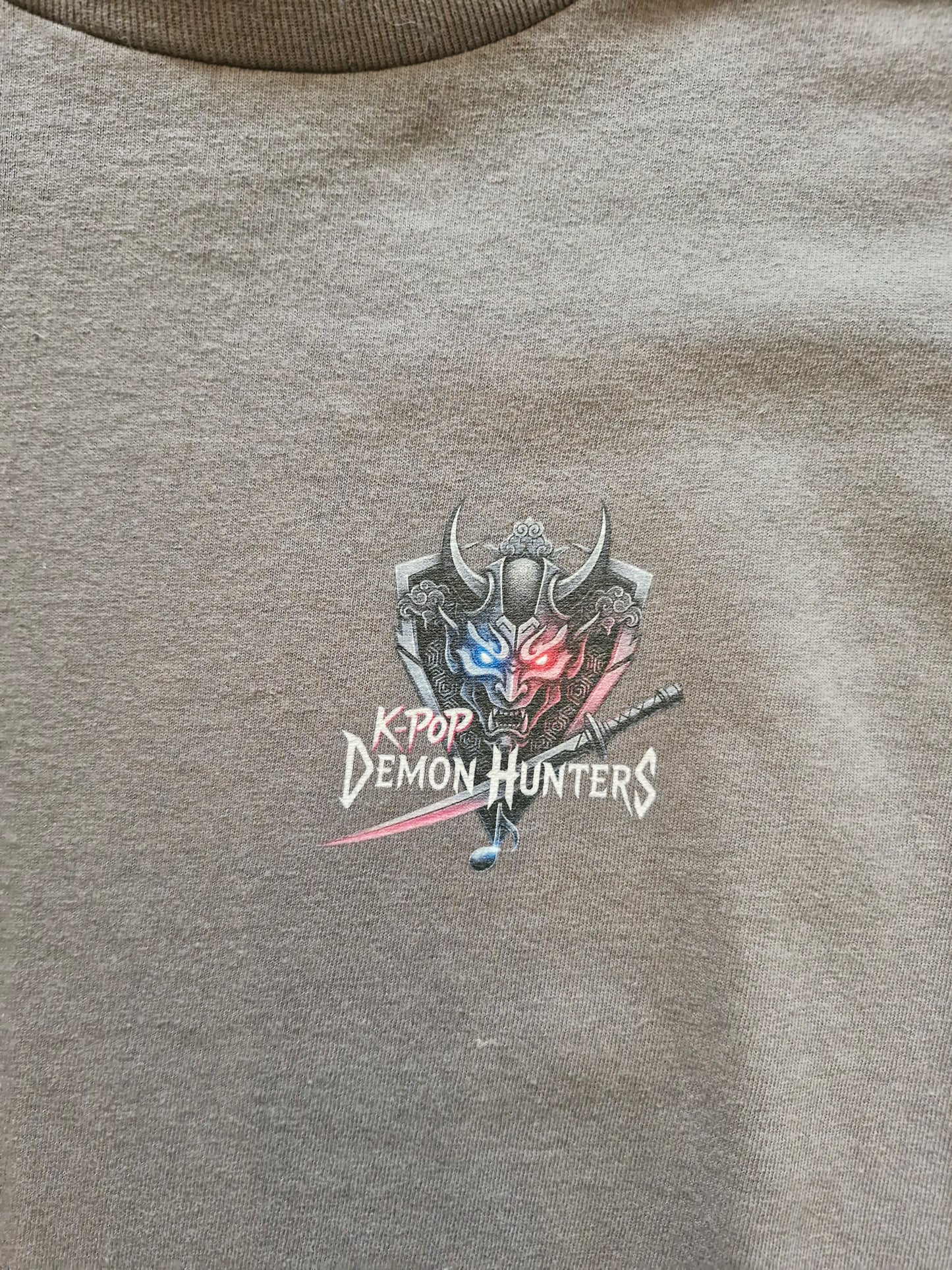 K-Pop Demon Hunters Graphic T-Shirt – XL Grey