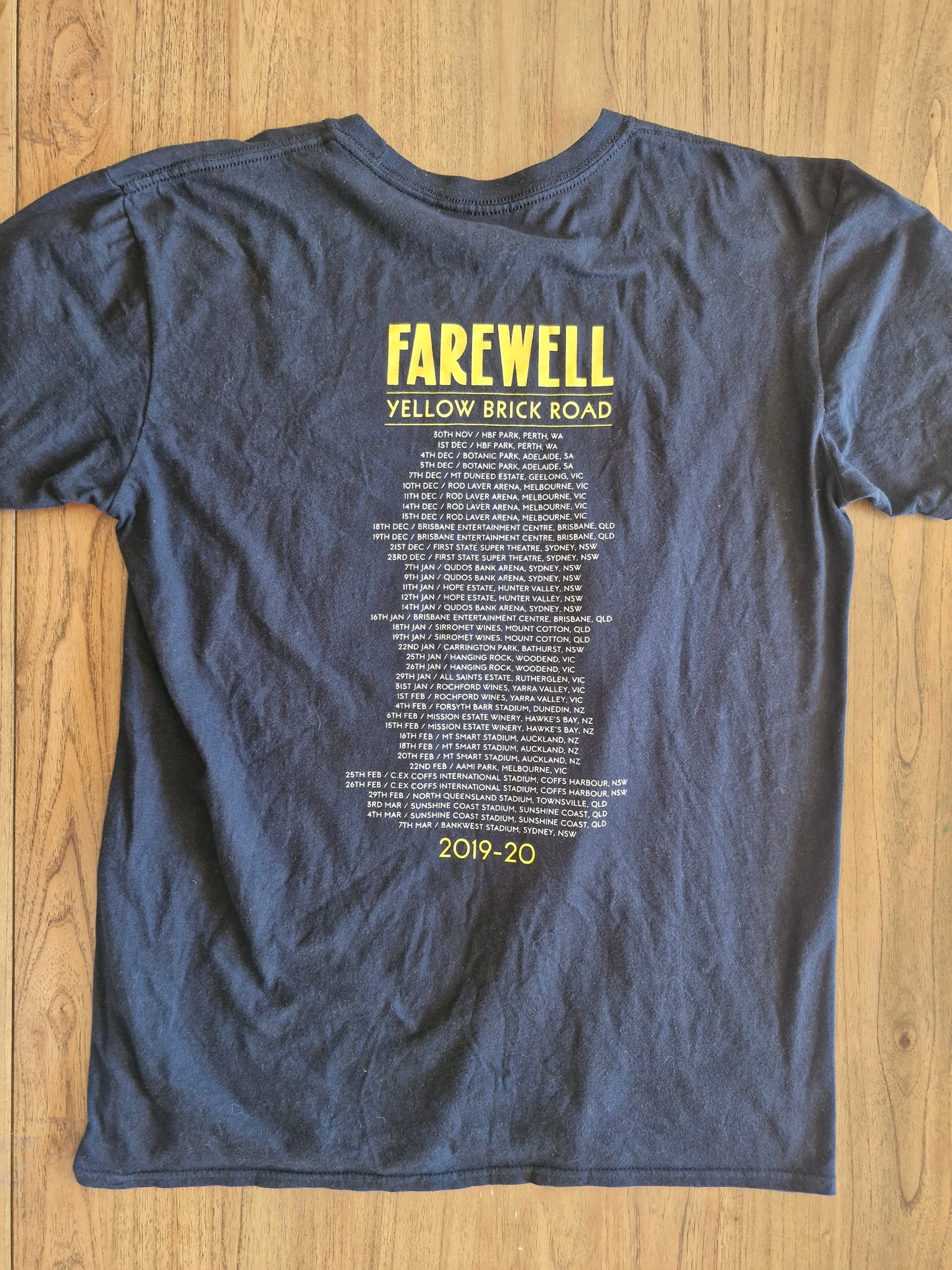 Elton John Farewell Yellow Brick Road Tour T-Shirt – Large Black