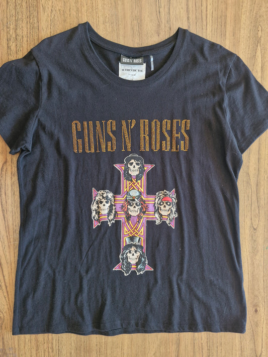 Guns N’ Roses Appetite for Destruction 1987 UK Tour T-Shirt – Large Black