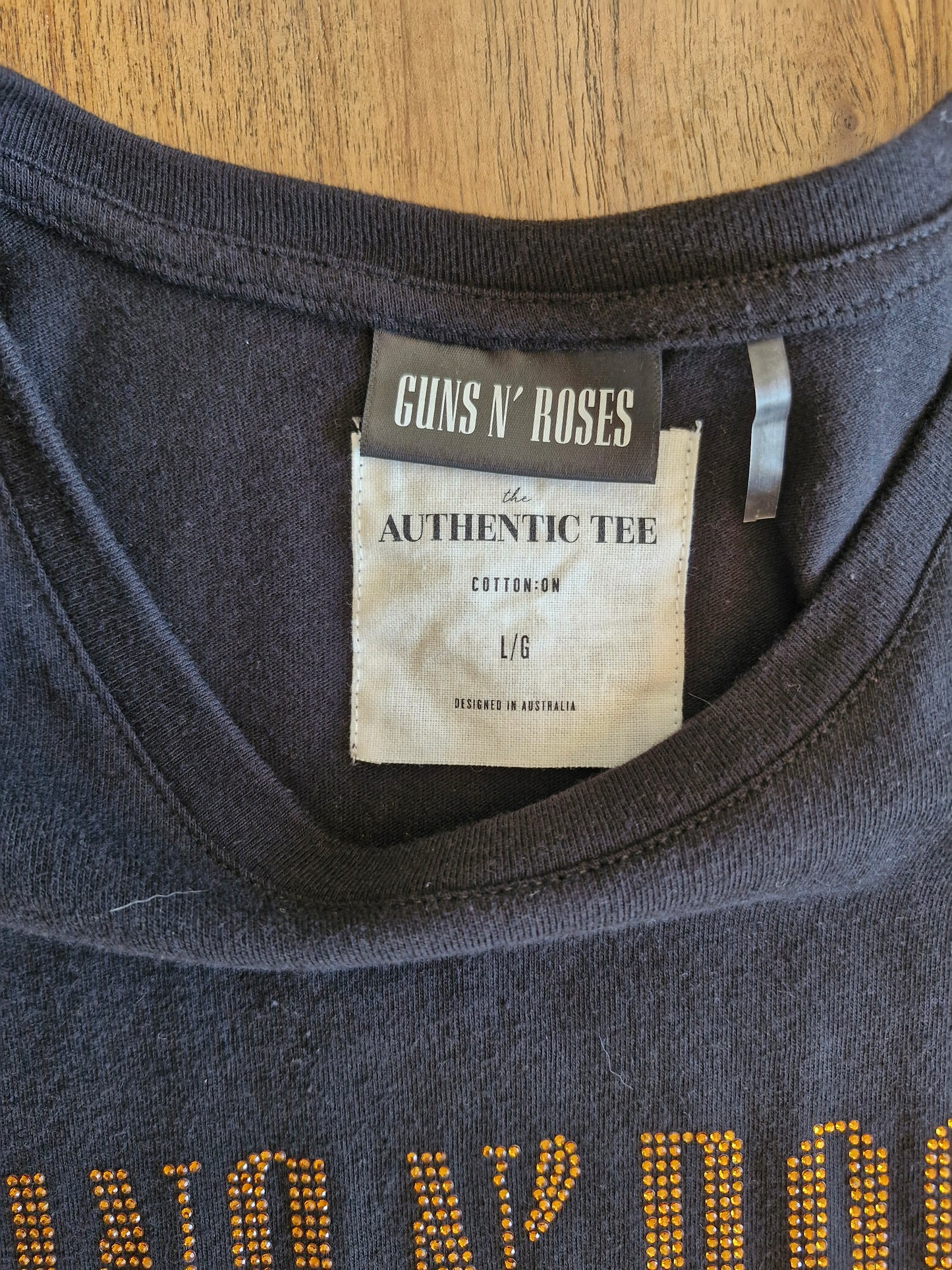 Guns N’ Roses Appetite for Destruction 1987 UK Tour T-Shirt – Large Black