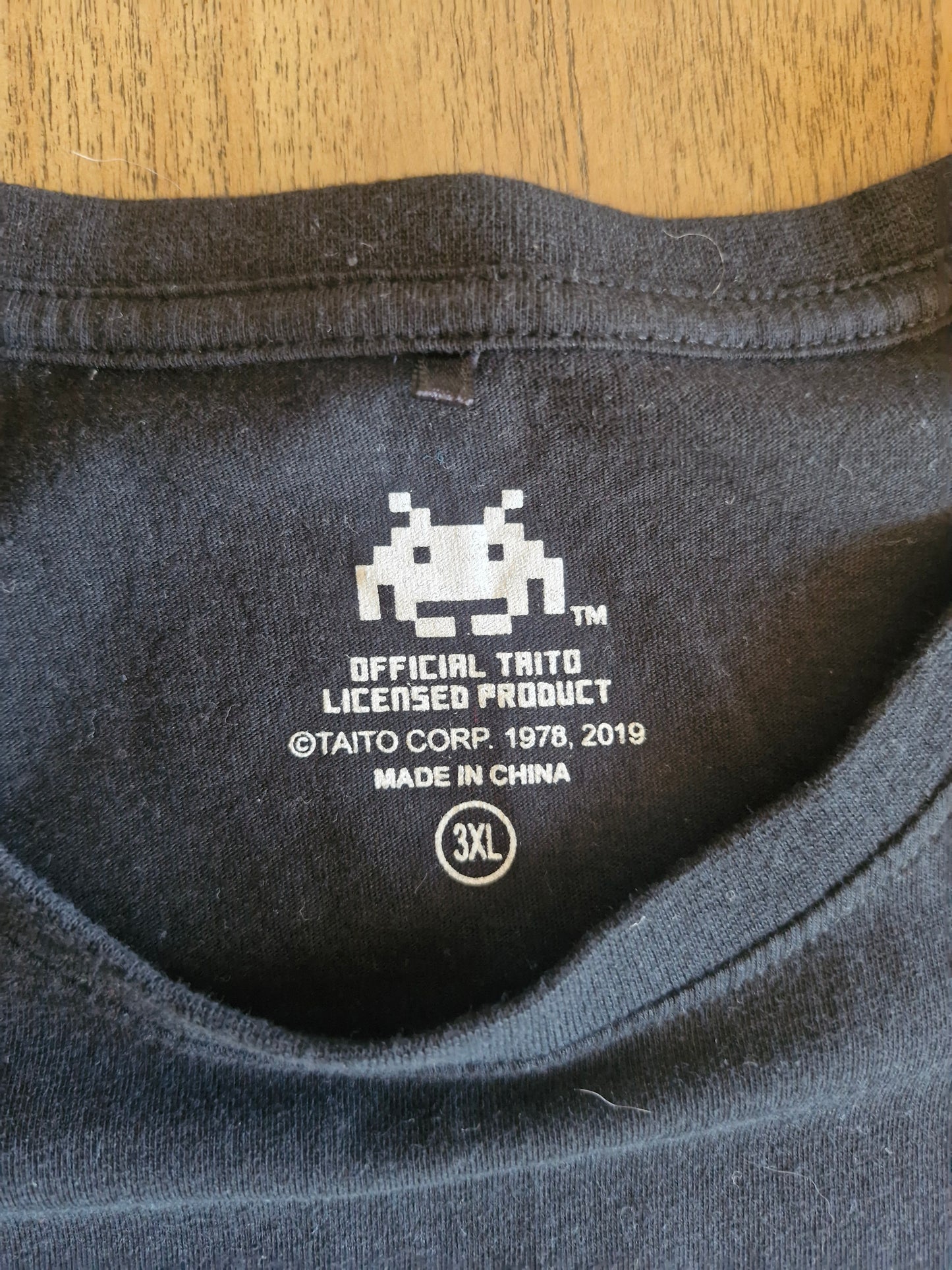 Space Invaders Japanese Arcade Graphic T-Shirt – 3XL Black