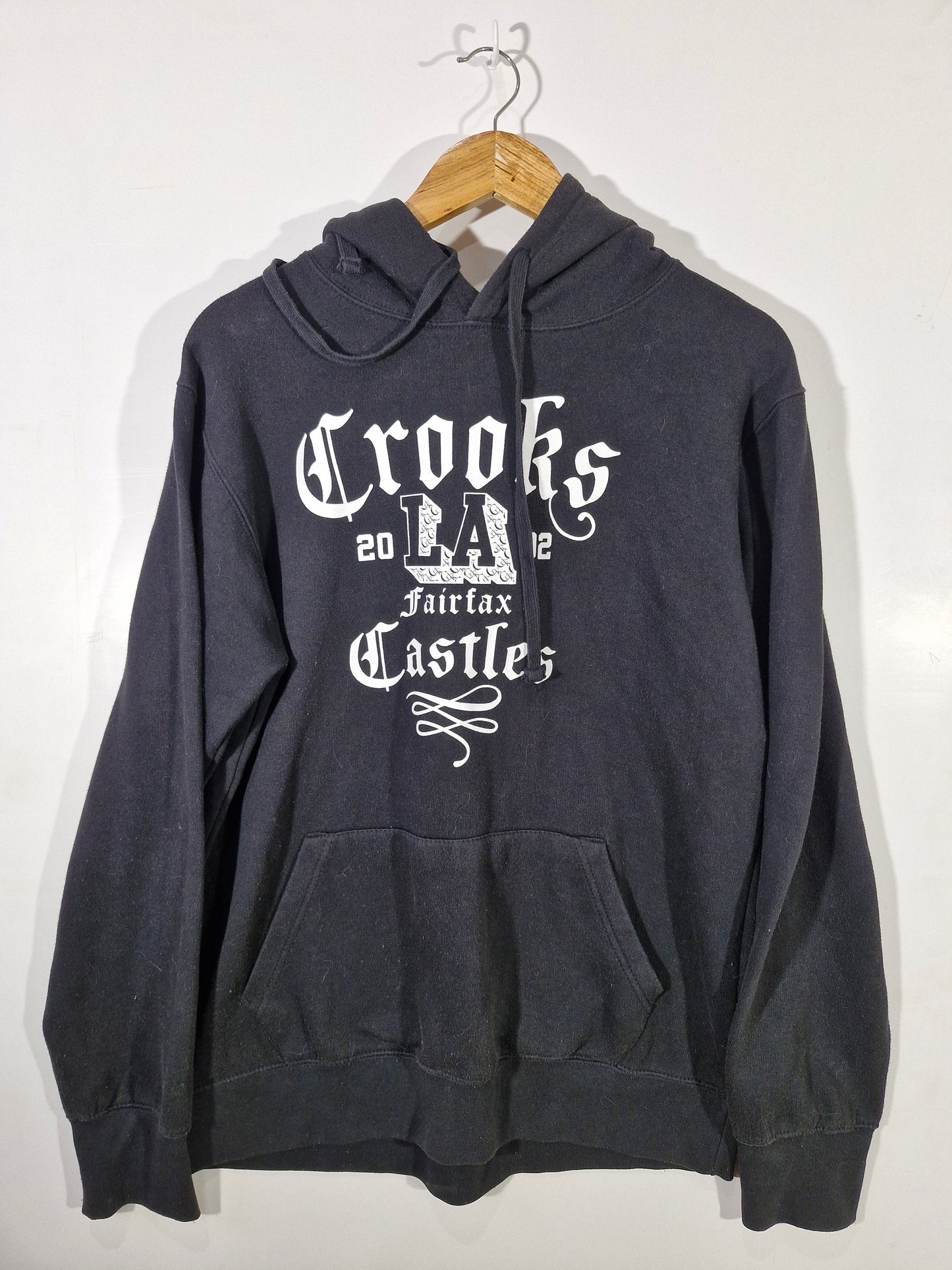 Crooks & Castles Black Streetwear Hoodie – Size Men’s Large