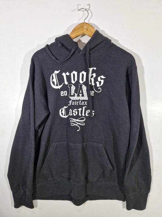 Crooks & Castles Black Streetwear Hoodie – Size Men’s Large