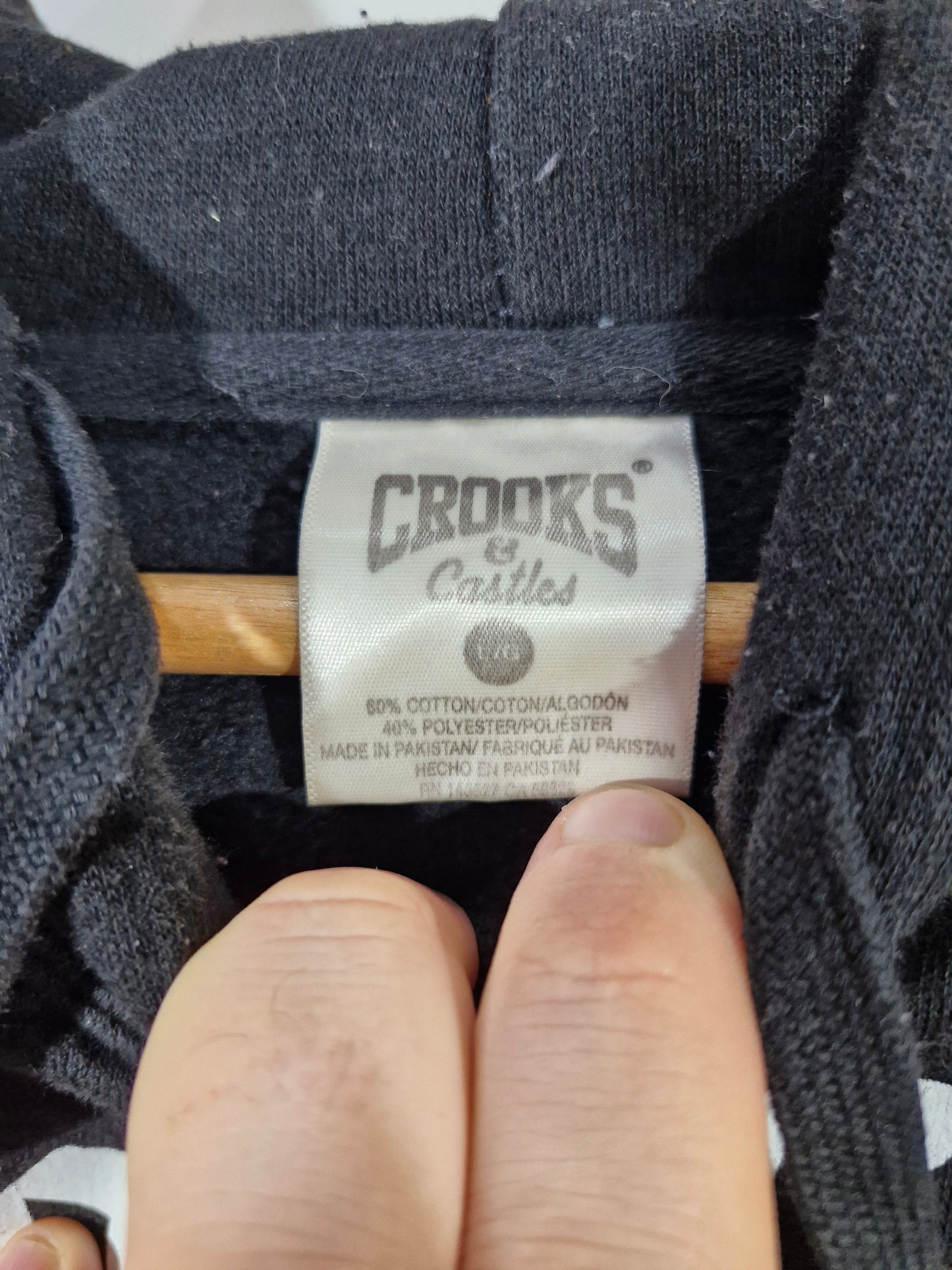 Crooks & Castles Black Streetwear Hoodie – Size Men’s Large