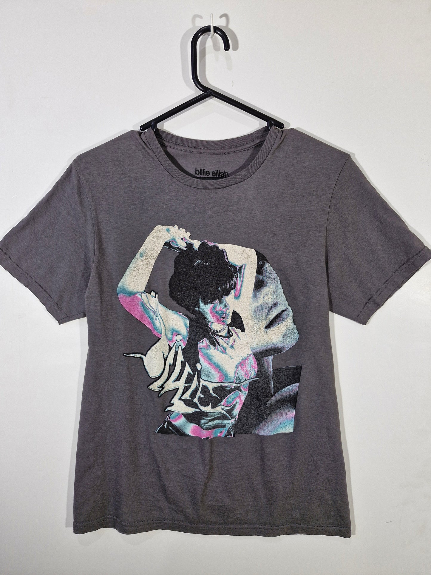 Billie Eilish Official Graphic T-Shirt - Women's S - Grey