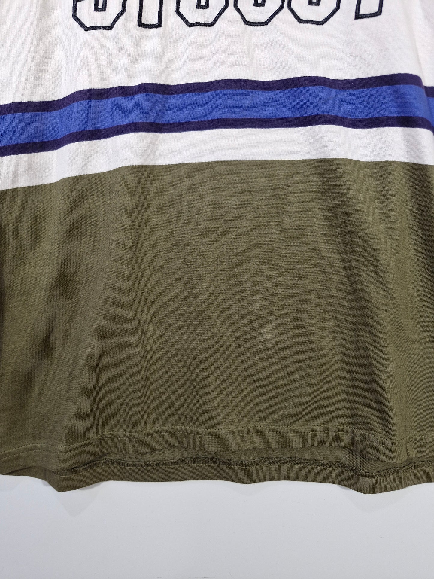 Stüssy Australia Striped Rugby Polo Shirt – Olive Green – Size Medium