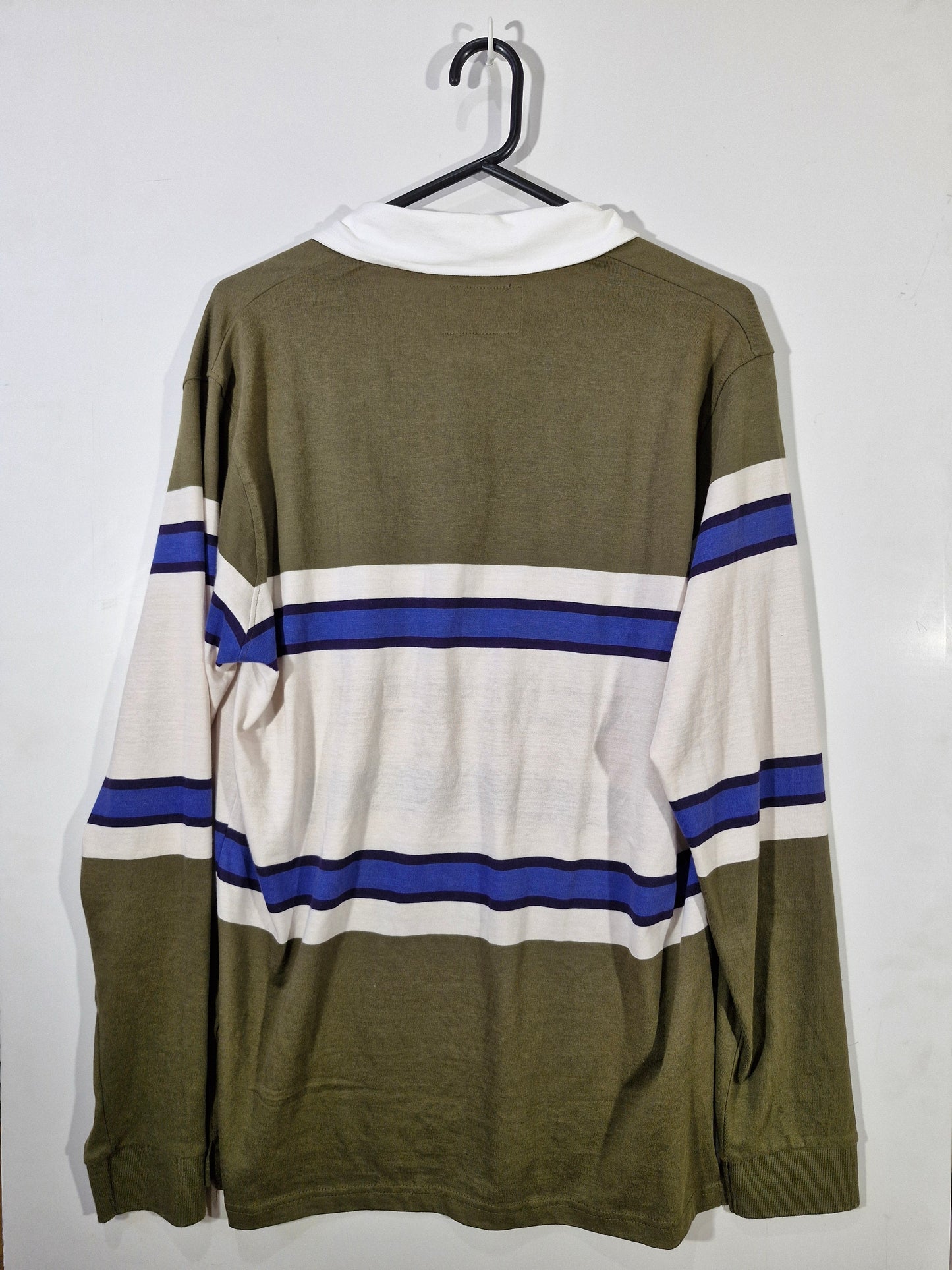 Stüssy Australia Striped Rugby Polo Shirt – Olive Green – Size Medium