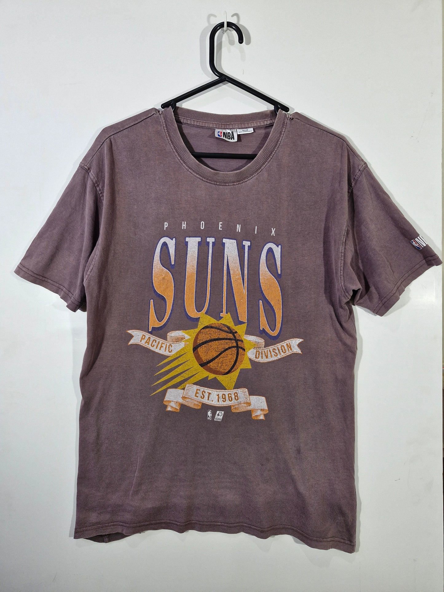 Phoenix Suns NBA Washed Purple Graphic T-Shirt – Size Men's M