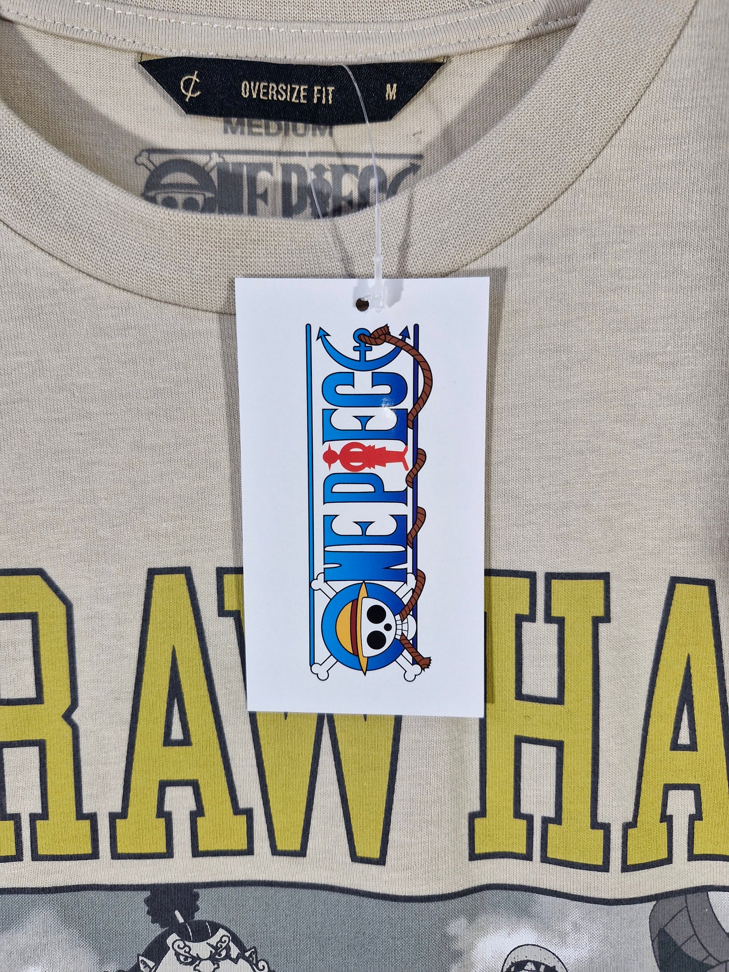 One Piece Straw Hat Crew Graphic Tee - Men's M Oversize Fit