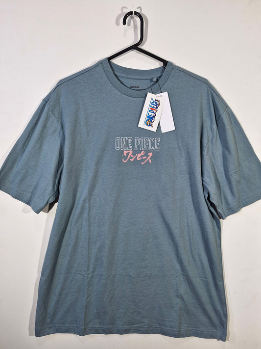 One Piece Straw Hat Crew Graphic T-Shirt - Blue - Double Sided - Men's M