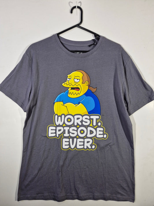 The Simpsons Worst Episode Ever Comic Book Guy Graphic Tee - Grey - Size XL