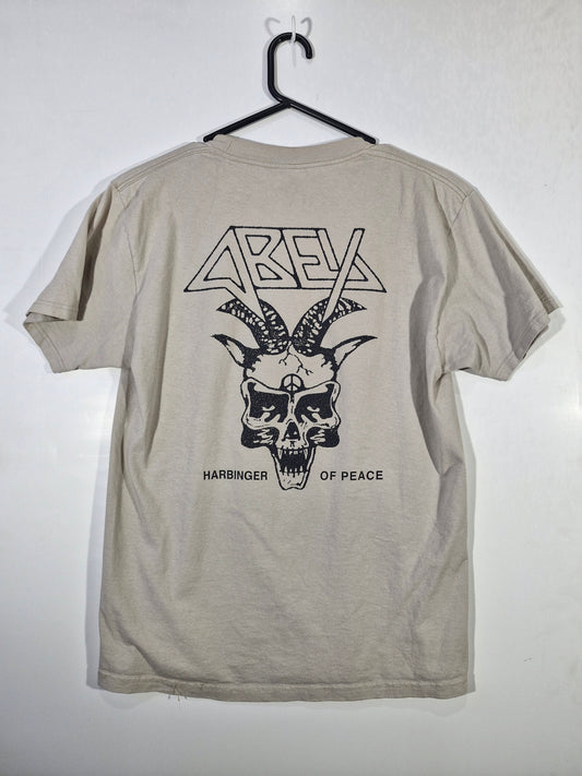 Obey Harbinger of Peace Graphic Tee - Beige - Size M