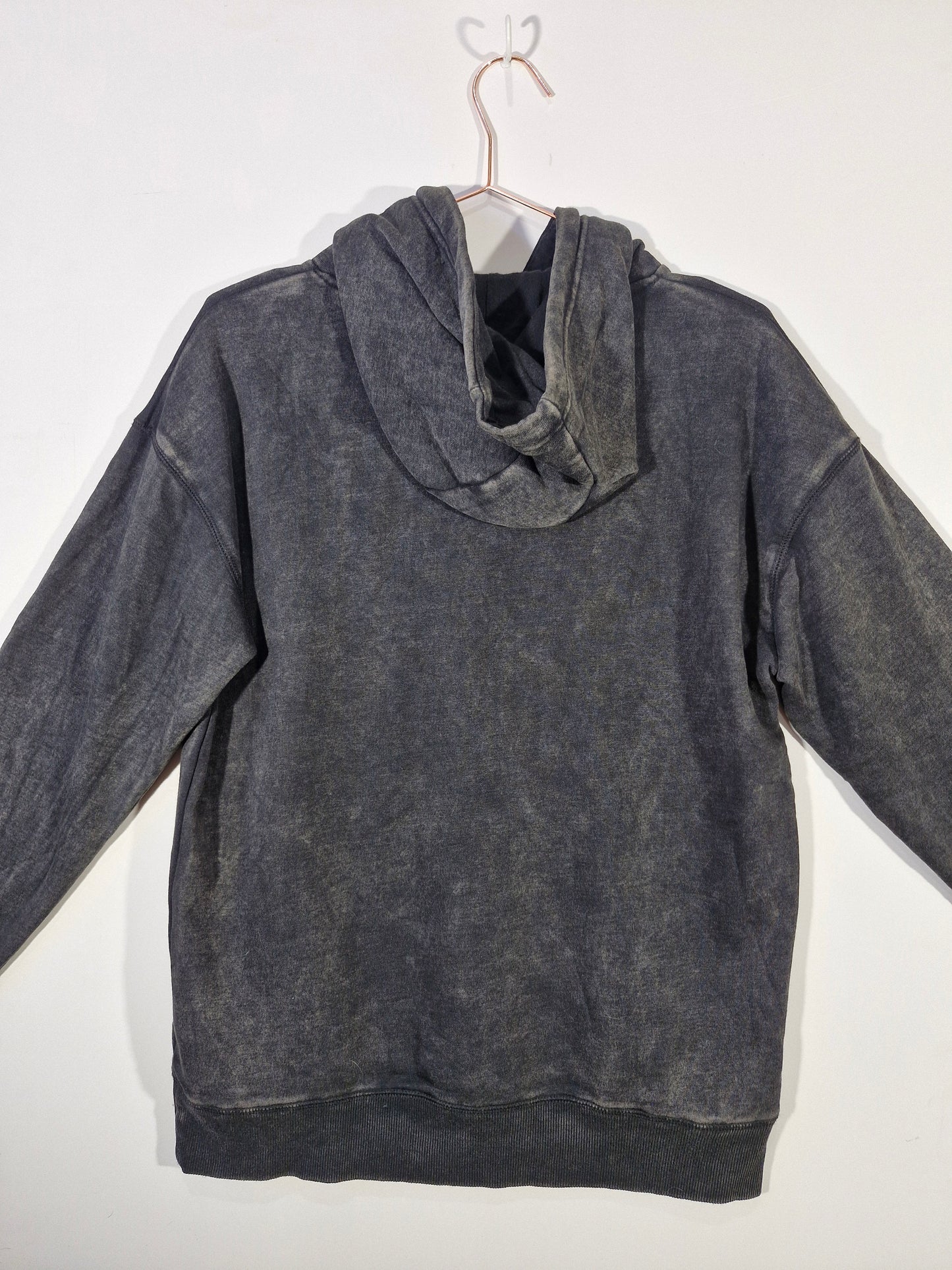 Nirvana Smiley Logo Acid Wash Hoodie - Black - Size S