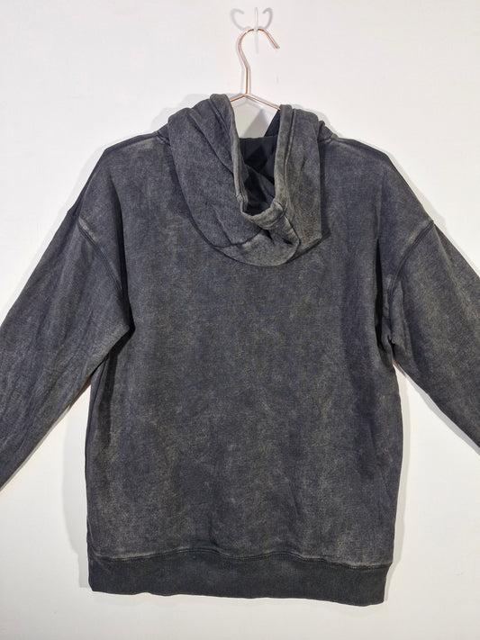 Nirvana Smiley Logo Acid Wash Hoodie - Black - Size S